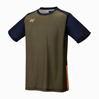 Yonex Sport T-shirt Practice Colourblock 16745 (100% Polyester) 2025 olive brown Boys